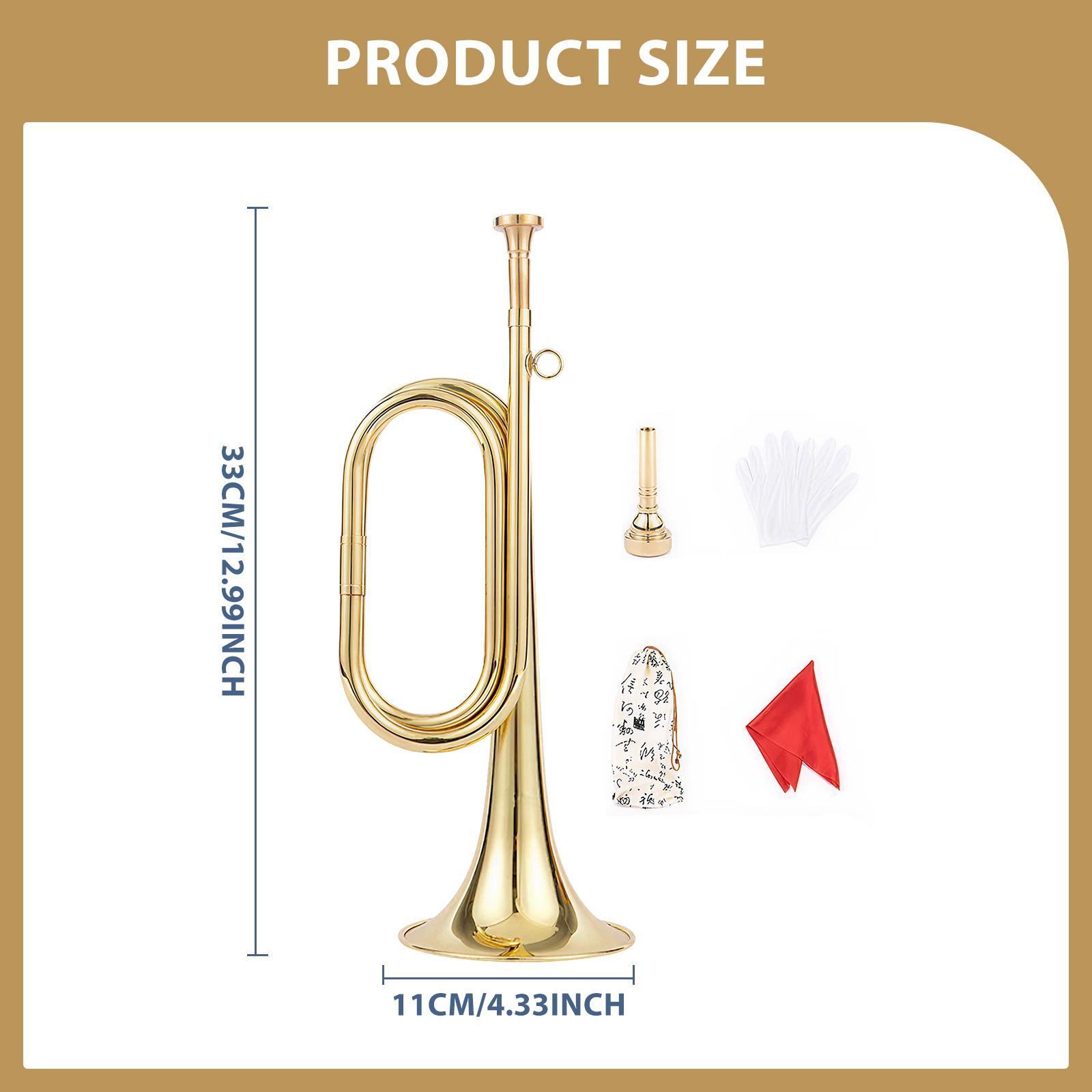 Musical Instrument Bugle - Terompet dengan Sarung Tangan, Alat Musik
