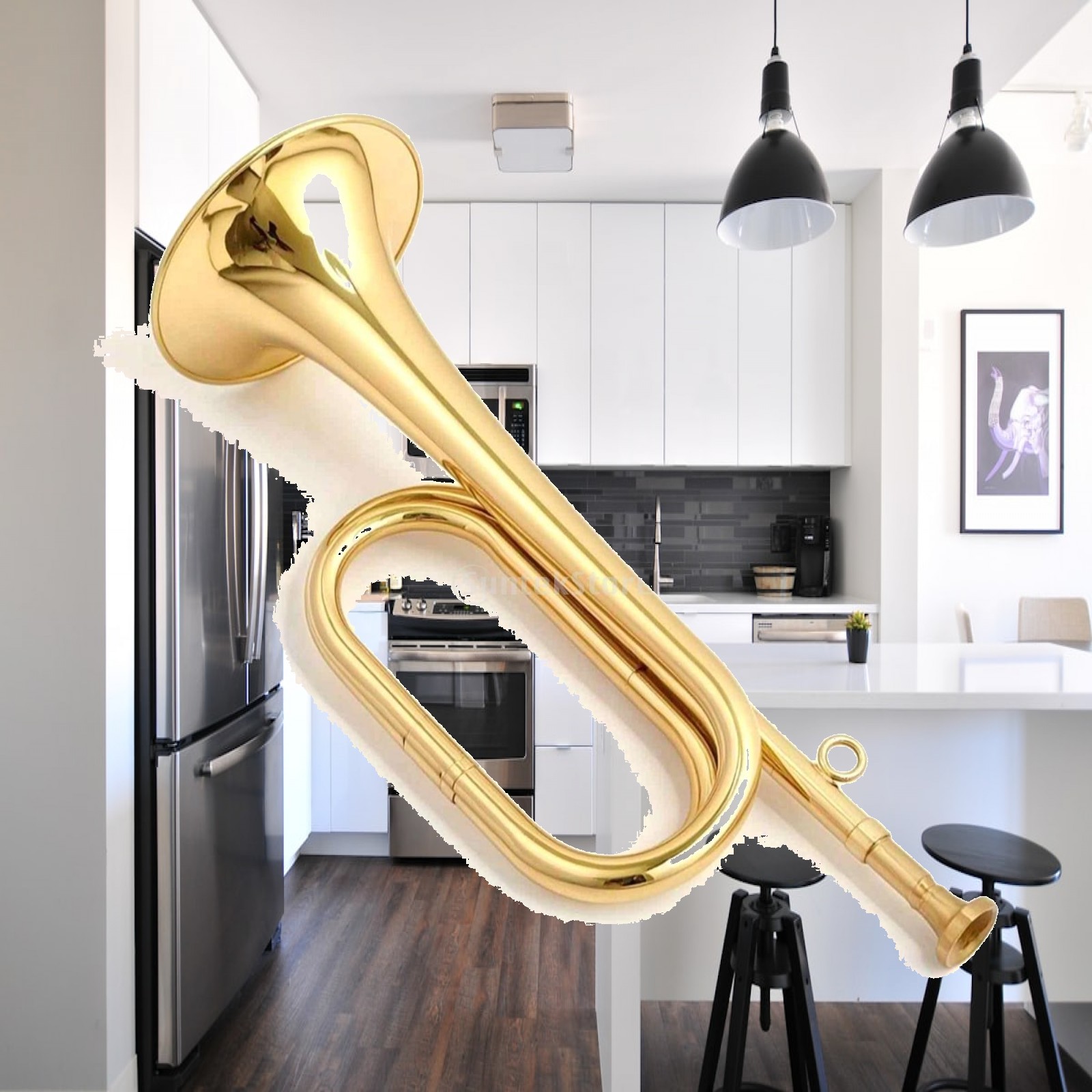 Musical Instrument Bugle - Terompet Mini Kuningan, Alat Musik Tiup