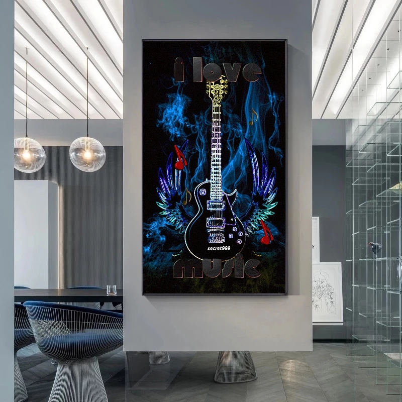 Alat Musik Gitar dengan Poster - Picture Of Musical Instrument ulasan dan harga