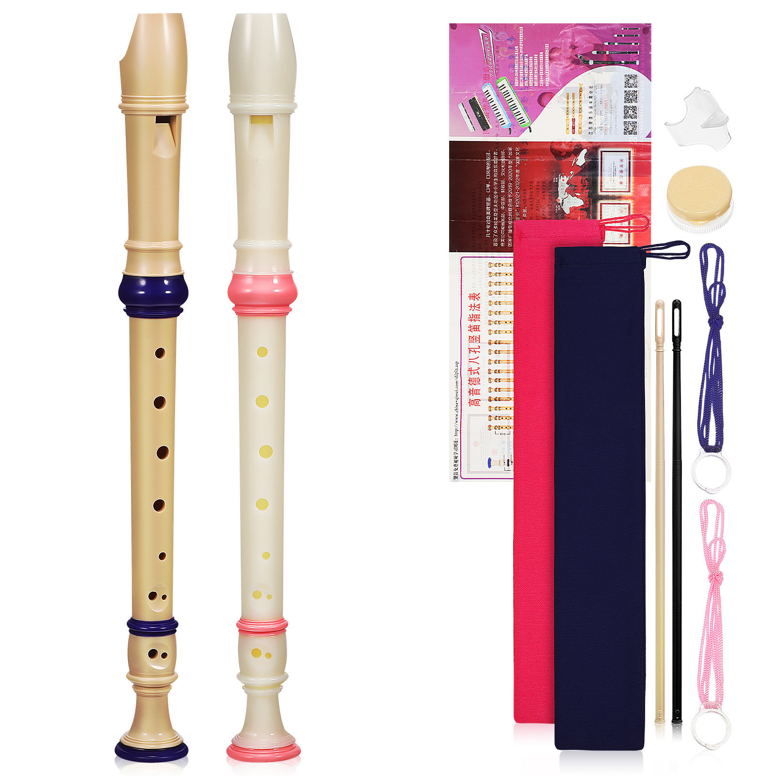 2 buah Rekorder Soprano dengan - Soprano Recorder Plastic ulasan dan harga