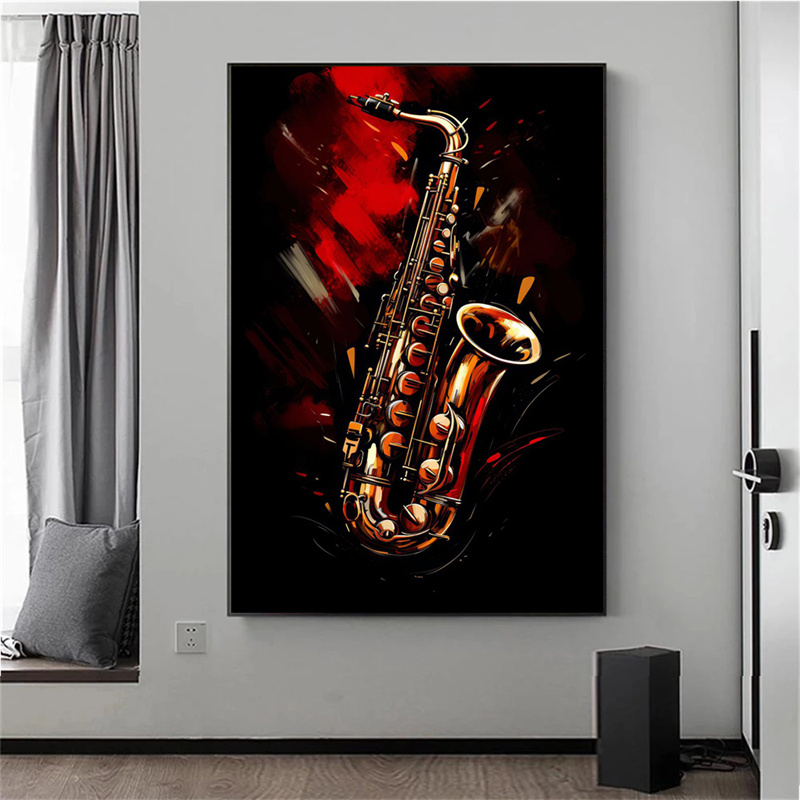 Seni Abstrak Berwarna-warni Ta - Picture Of Musical Instrument ulasan dan harga